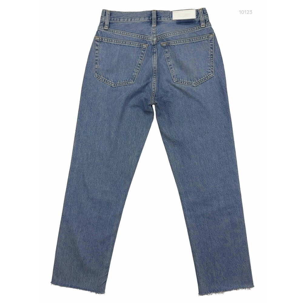 RE/DONE 70s Stove Pipe Jeans 26 Medium Vain Raw Hem 188-3WSTV27-11 - Picture 4 of 11